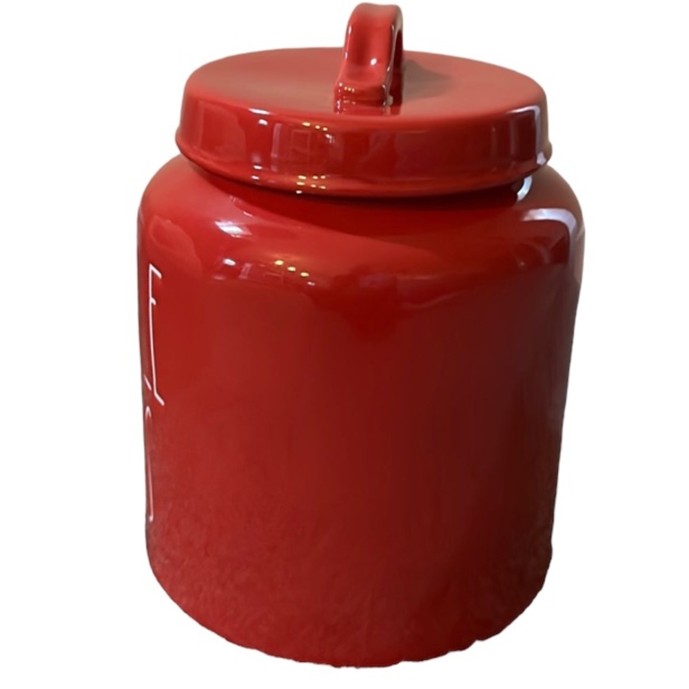 Rae Dunn Jingle Bells Christmas chubby canister cookie jar - Picture 4 of 8
